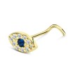Eye Silver Curved Nose Stud NSKZ-1890